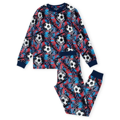 Pijamale Firetrap fotbal pentru baieti negru multicolor