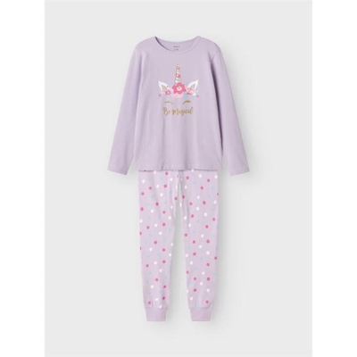 Pijamale Name It Magical pastel lila