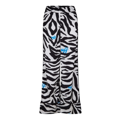 Pijamale Pantaloni OFF alb Off imprimeu zebra femei negru