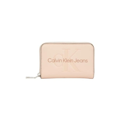 Poseta Calvin Klein Jeans Sculpted cu fermoar Around roz pudrat