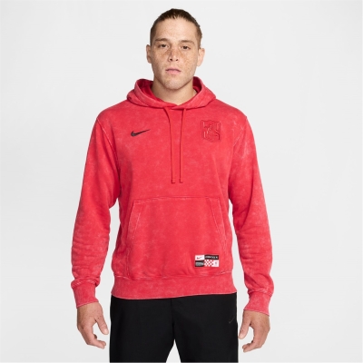 Pulovere Hanorac Nike FC Club Third Nike Soccer French Terry pentru Barbati university rosu