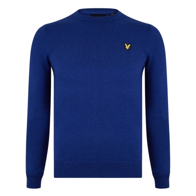 Pulovere Lyle and Scott Merino Crew dolomite albastru