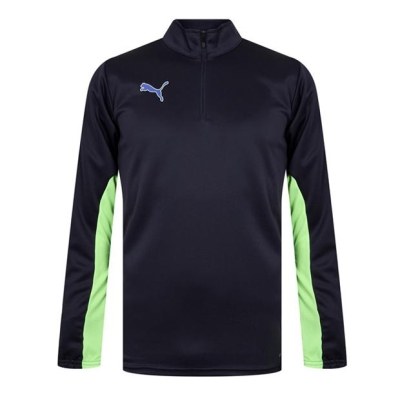 Puma Finesse Performance Quarter cu fermoar Drill Top pentru Barbati bleumarin verde