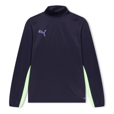 Puma Finesse Performance Quarter cu fermoar Drill Top pentru copii bleumarin verde