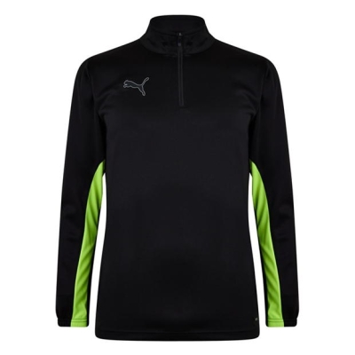 Puma Finesse Performance Quarter cu fermoar Drill Top pentru Barbati negru galben