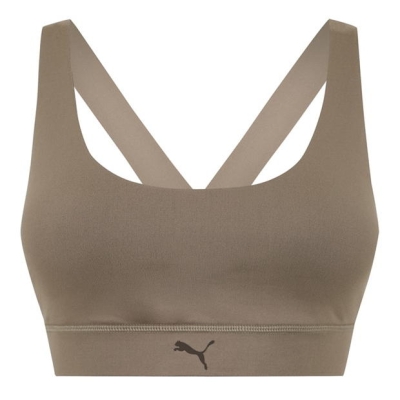 Puma W Train Mid Impact Bra Medium Sports pentru femei maro