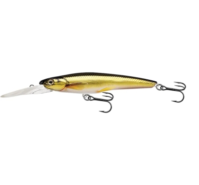 RAINBOW SMELT JERKBAIT 9,1CM 9G GOLD negru LIVE TARGET