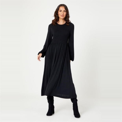 Rochie Be You You Smock Midi negru