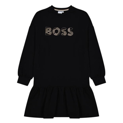 Rochie Boss Logo Juniors negru 09b