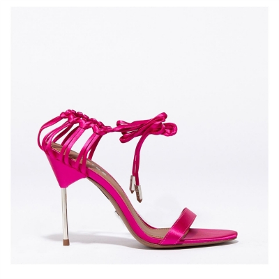 Sandale Reiss Zhane Satin Strap Heeled roz