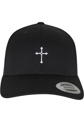 Sepci Retro Trucker Cross negru Mister Tee