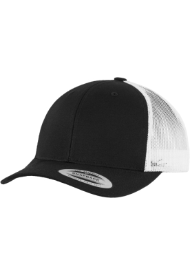 Sepci Retro Trucker doua culori negru alb Flexfit