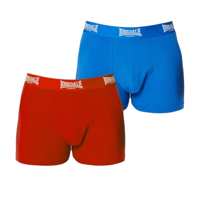 Set 2 boxeri barbati Lonsdale albastru rosu