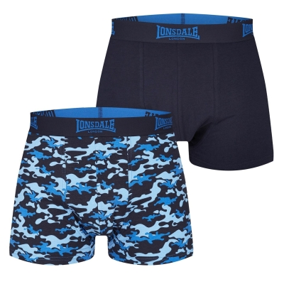 Set 2 boxeri barbati Lonsdale camuflaj bleumarin