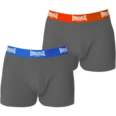 Set 2 boxeri barbati Lonsdale gri carbune