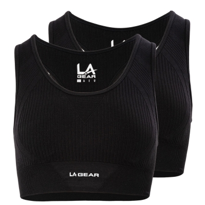 Set 2 LA Gear Seamless Crop negru