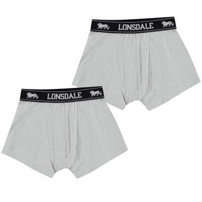 Pantaloni scurti Set 2 Lonsdale Trunk pentru baietei gri