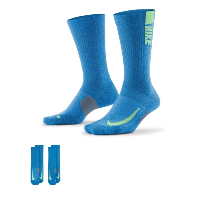 Set 2 Sosete Nike Multiplier Crew alergare Unisex pentru adulti multicolor color