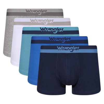 Set 5 Boxeri WRANGLER pentru barbati negru bleumarin alb gmrl