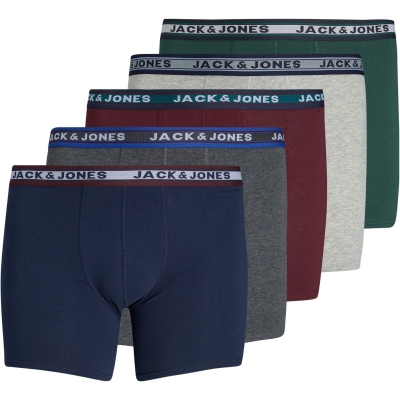 Set 5 perechi boxeri Jack and Jones Oliver marimi mari pentru Barbati gri verde rd nv