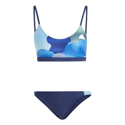 Set Costum de baie bikini adidas Camo albastru bleumarin