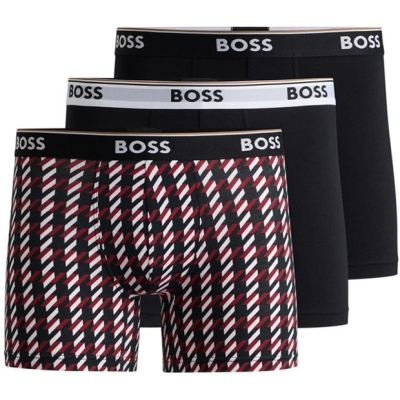 Set de 3 Boxeri Boss multicolor negru