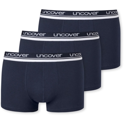 Set de 3 Boxeri Uncover By Schiesser inchis albastru