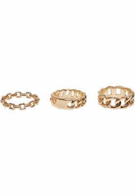 Set de 3 Chain Ring auriu Urban Classics