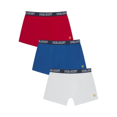 Set de 3 Lyle and Scott Lyle Core Trunk copii bleumarin rosu alb