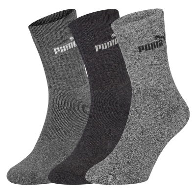 Set de 3 Sosete Puma Crew pentru Barbati gri inchis