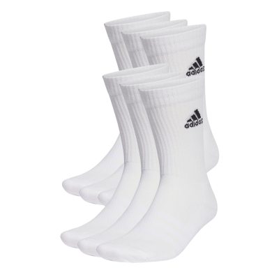 Set de 6 Sosete adidas Cushioned Sportswear Crew Juniors alb negru