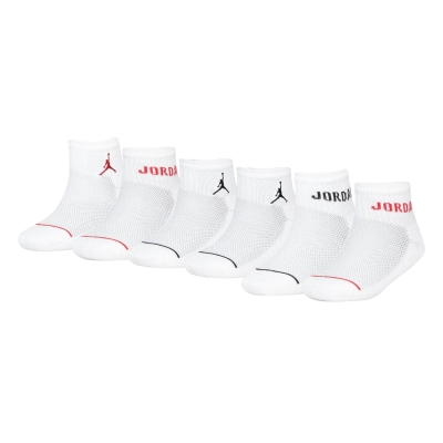 Set de 6 Sosete Air Jordan glezna Juniors alb