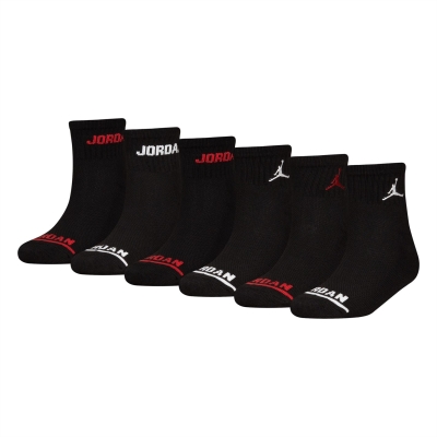 Set de 6 Sosete Air Jordan glezna Juniors negru