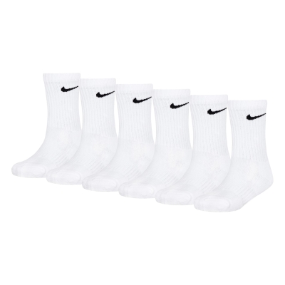 Set de 6 Sosete Nike DF Crew pentru Bebelusi alb