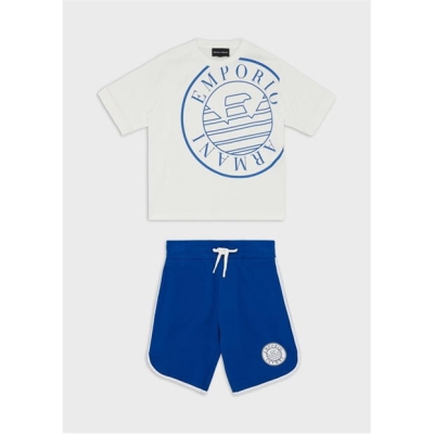 Set EMPORIO ARMANI Emporio T Short copii bco c. bleumarin albastru roial