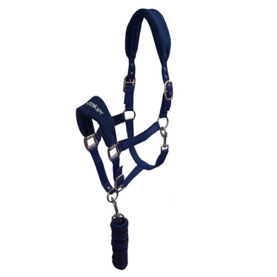 Set John Whitaker Whitaker Club Headcollar and Lead Rope bleumarin