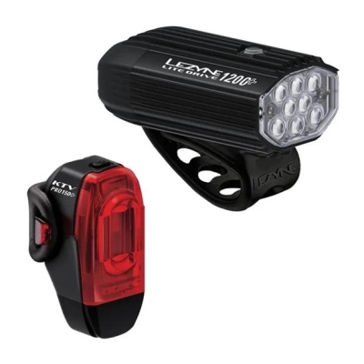 Set Lezyne Lite Drive 1200+ KTV Drive Pro+ LED Lights negru