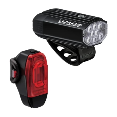 Set Lumini LED Lezyne Micro Drive 800+ KTV Drive+ negru