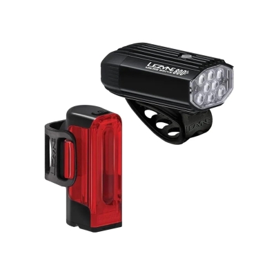 Set Lumini LED Lezyne Micro Drive 800+ Strip Drive 300+ negru