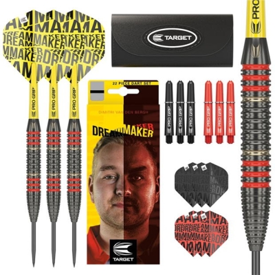 Set Sageti darts Dimitri Drt 00 galben negru rosu