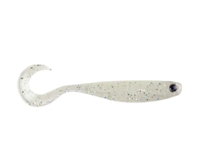 SHAD MEZASHI CURLY TAIL MINNOW 9CM PEARL alb 6BUC PL MUSTAD