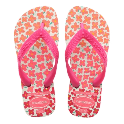 Slapi Havaianas FloresFlip Ch43 alb roz