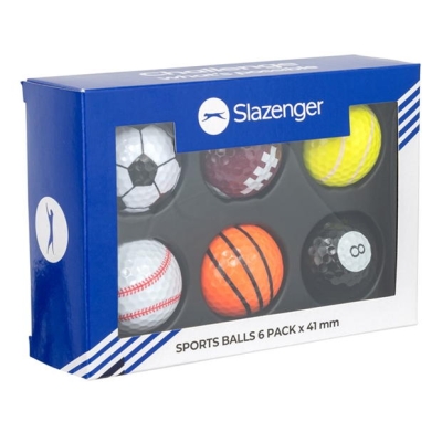 Slazenger Ballset 6Pkxmas 61 GOLF GIFT SPORTS BALLSET 6 . multicolor