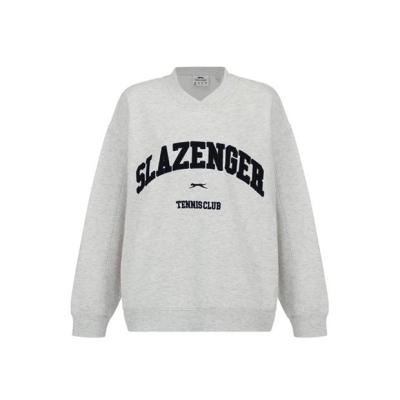 Slazenger cu decolteu in V Crew pentru femei gri bleumarin