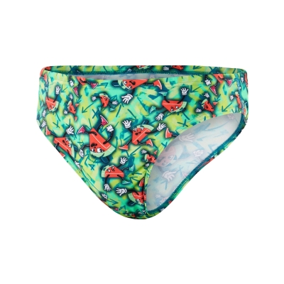 Chiloti Speedo Geo Rip Allover Print 5cm Swim pentru adulti verde roz