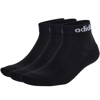 Sosete adidas Linear glezna Cushioned 3P negru IC1303