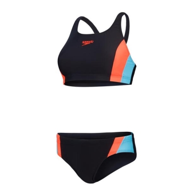 Costum de Inot Speedo Colourblock Splice 2.0 pentru femei negru rosu picton