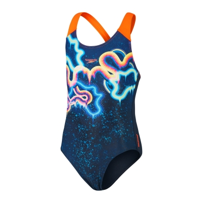 Speedo Digi Plt Spbk copii bleumarin portocaliu