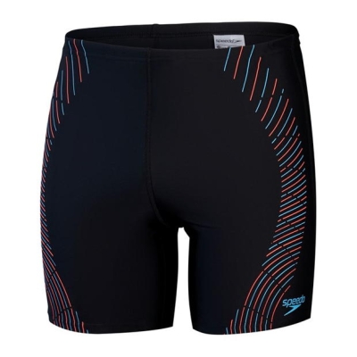 Speedo DLoPrinMidJam pentru barbati negru albastru rosu