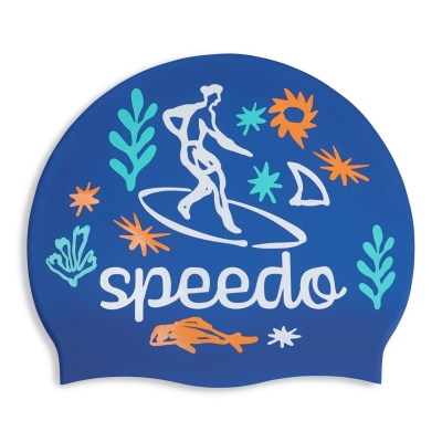 Speedo Slogan Prt Cp copii albastru alb